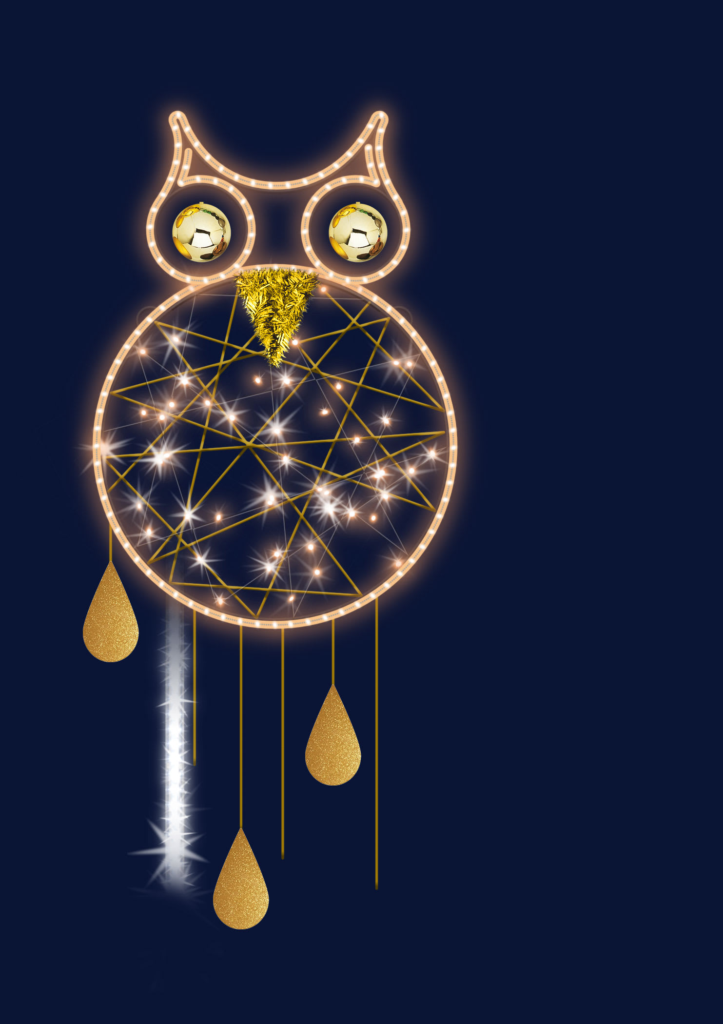 Chromex - Décor 2DS Dream hibou OR H1,4 L0,6M