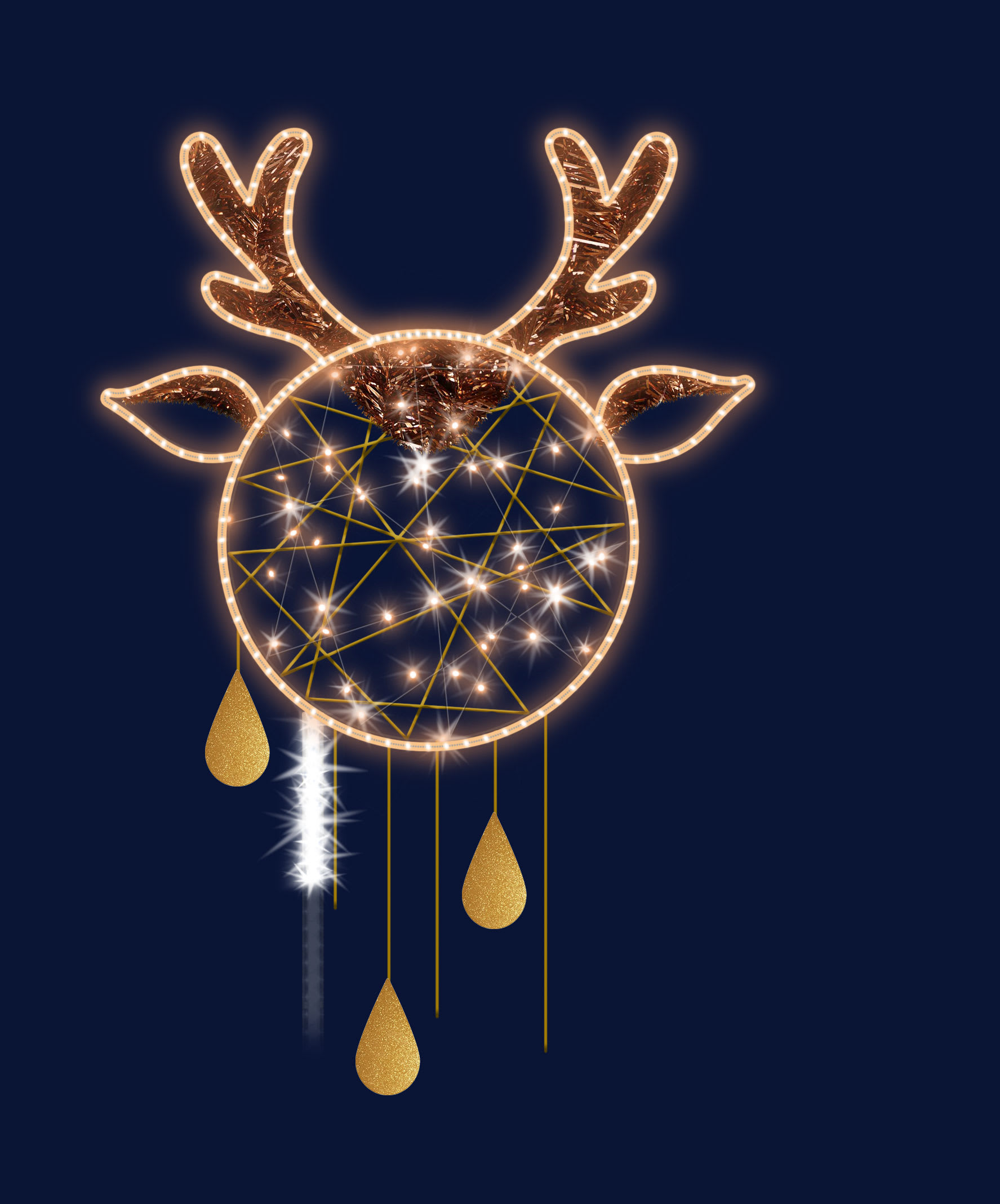 Chromex - Décor 2DS Dream cerf OR H1,5 L1M