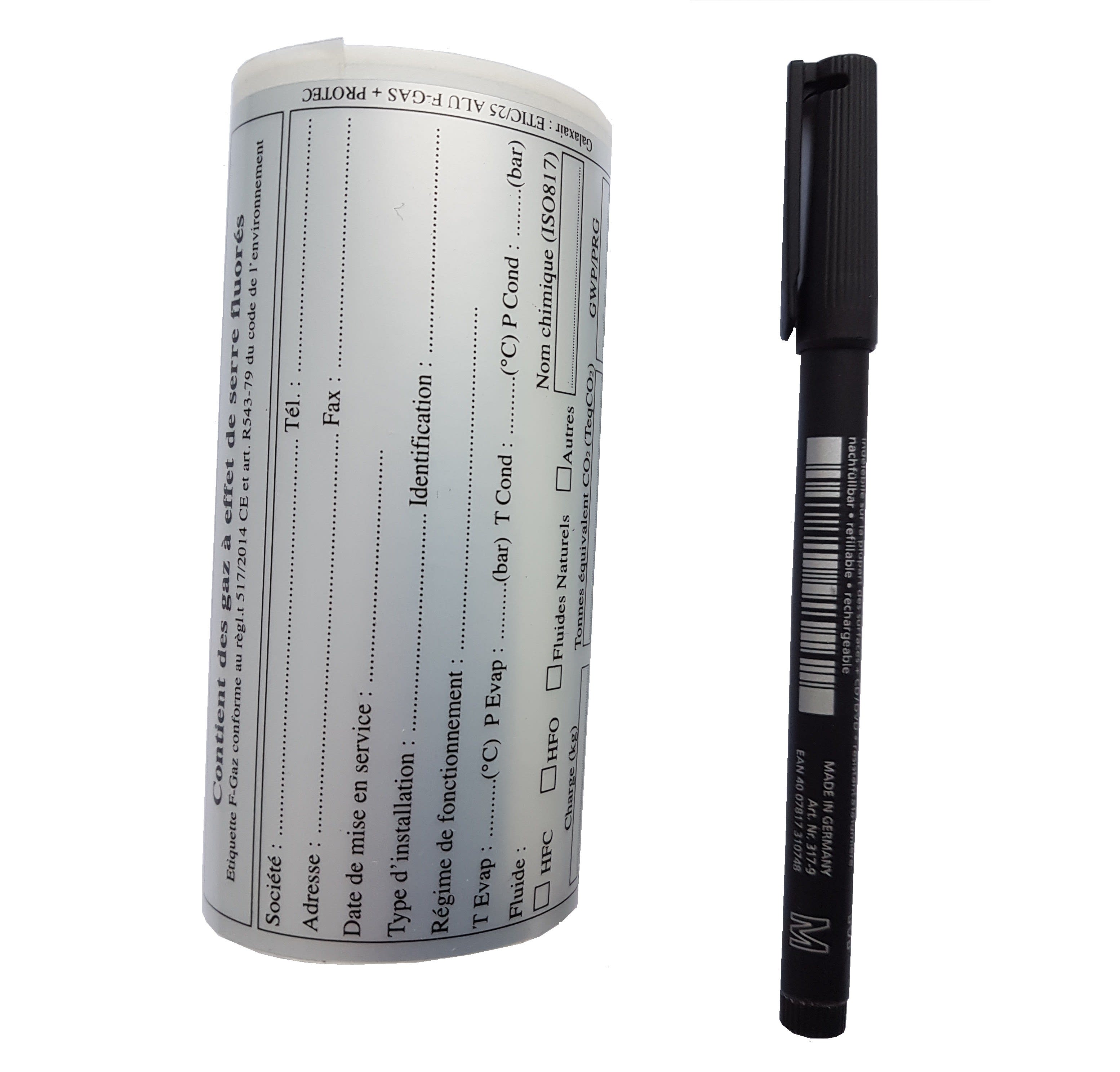 Eid - Pack 25 etiq. aluminisées autocollantes + 25 films + marqueur