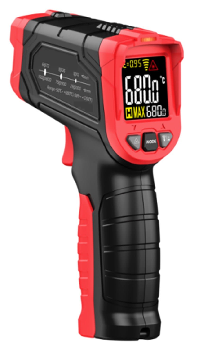 Eid - Thermomètre pistolet 12:1 double visée laser infrarouge -50° +680°c