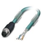Phoenix Contact - Câble Bus, 4 pôles, Ethernet CAT5, M12 mâle droit, Ext. Libre, D, 5 m