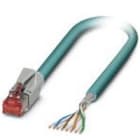 Phoenix Contact - Cordon Ethernet Indus RJ45->Libre Cat6A, cable PUR S/FTP AWG26 - Bleu -2m
