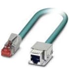 Phoenix Contact - Cordon Ethernet Indus RJ45 Femelle->Male Cat6A, cable PUR S/FTP AWG26-Bleu -2m