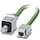 Phoenix Contact - Cordon Profinet RJ45 Male-RJ45V14 Cat 5, cable PVC SF/TQ AWG22 - Vert - 2m
