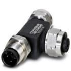 Phoenix Contact - Répartiteur en T, 4 pôles, PROFIBUS, M12 mâle droit, 2 x M12 femelle droit, A