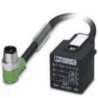 Phoenix Contact - Câble capt./act., 3 pôles, PUR, M12 mâle coudé, EV, Type A, 3 m