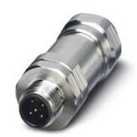Phoenix Contact - Connecteur M12, codage A, mâle droit, 5P, à visser, bague inox, diam. 3 à 5.5 mm