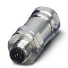 Phoenix Contact - Connecteur M12, codage A, mâle droit, 5P, à visser, bague inox, diam. 3 à 5.5 mm