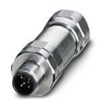 Phoenix Contact - Connecteur M12, cod. B, mâle droit, 5P, à visser, bague inox, diam. 5.5 à 8.6 mm