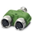 Phoenix Contact - Répartiteur en Y, 8 pôles, M12 mâle droit, 2 x M12 femelle droit, A