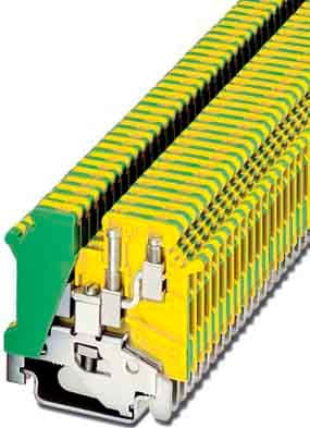 Phoenix Contact - UK 3-TWIN-PE - Bloc de jonction avec raccordement terre