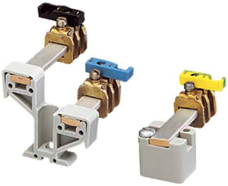 Phoenix Contact - AKG 4 GNYE - Bloc de jonction sur barre collectrice