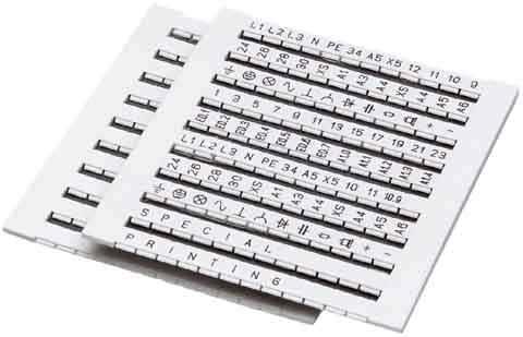 Phoenix Contact - Repère de borne en bande ZBFM 5/WH,LGS:FORTL.ZAHLEN 1-12