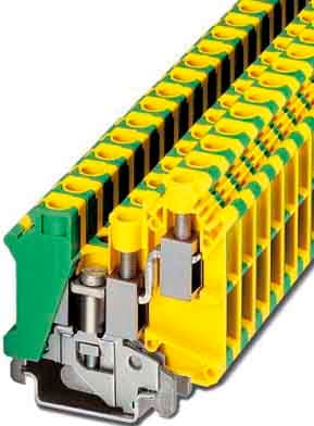 Phoenix Contact - UK 10-TWIN-PE - Bloc de jonction avec raccordement terre