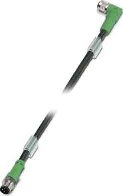 Phoenix Contact - Câble capt./act., 3 pôles, PUR, M8 mâle droit, M8 femelle coudé, A, 0,6 m