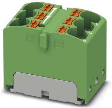 Phoenix Contact - PTFIX 6X4-G GN - Bloc répartiteur PTFIX