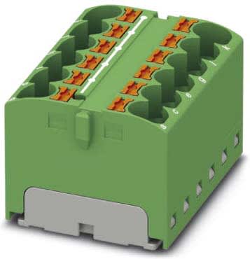 Phoenix Contact - PTFIX 12X4 GN - PTFIX 12X4 GN - Bloc répartiteur PTFIX