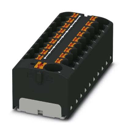 Phoenix Contact - PTFIX 10/18X4-G BK - Bloc répartiteur PTFIX