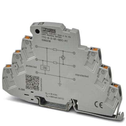 Phoenix Contact - TTC-6-3-HF-12DC-PT -  Parafoudre 3 fils HF 12VDC  Push-in