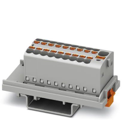 Phoenix Contact - PTFIX 4/18X1,5-NS35 GY - PTFIX 4/18X1,5-NS35 GY - Bloc répartiteur PTFIX
