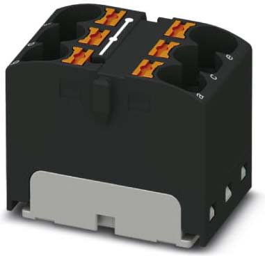 Phoenix Contact - PTFIX 6X4 BK - PTFIX 6X4 BK - Bloc répartiteur PTFIX