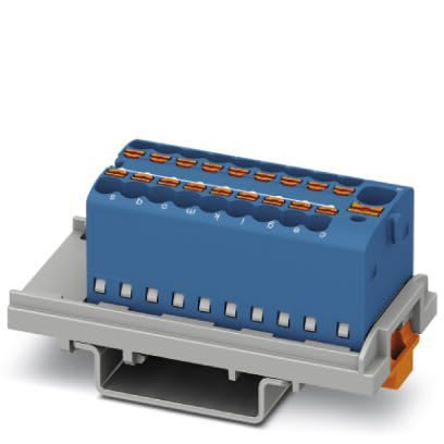 Phoenix Contact - PTFIX 4/18X1,5-NS35 BU - PTFIX 4/18X1,5-NS35 BU - Bloc répartiteur PTFIX