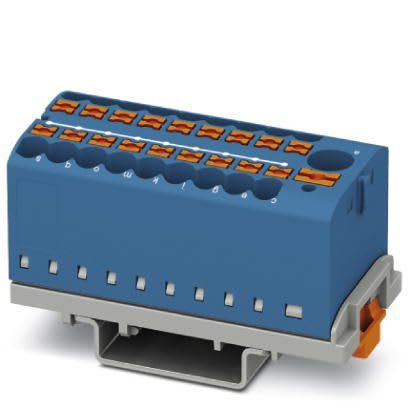 Phoenix Contact - PTFIX 6/18X2,5-NS35 BU LQ - PTFIX 6/18X2,5-NS35 BU LQ - Bloc répartiteur PTFIX