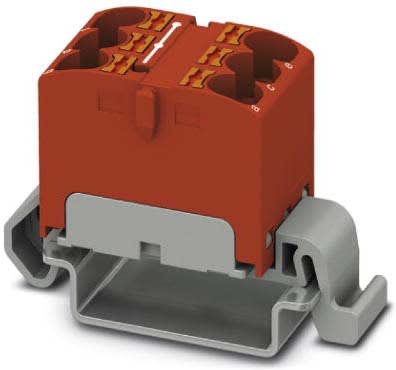 Phoenix Contact - PTFIX 6X4-NS35A RD - PTFIX 6X4-NS35A RD - Bloc répartiteur PTFIX