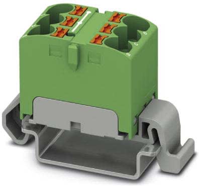 Phoenix Contact - PTFIX 6X4-NS35A GN - Bloc répartiteur PTFIX
