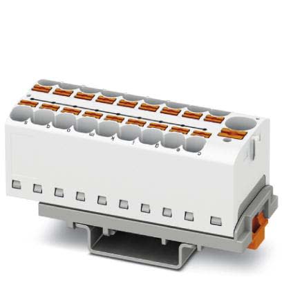 Phoenix Contact - PTFIX 10/18X4-NS35 WH - PTFIX 10/18X4-NS35 WH - Bloc répartiteur PTFIX