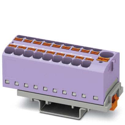 Phoenix Contact - PTFIX 10/18X4-NS35 VT - Bloc répartiteur PTFIX