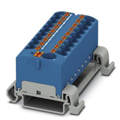 Phoenix Contact - PTFIX 10/18X4-NS35A BU - PTFIX 10/18X4-NS35A BU - Bloc répartiteur PTFIX