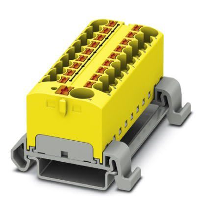 Phoenix Contact - PTFIX 10/18X4-NS35A YE - Bloc répartiteur PTFIX