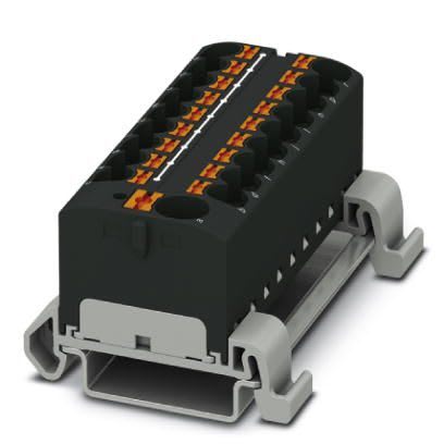 Phoenix Contact - PTFIX 10/18X4-NS35A BK - PTFIX 10/18X4-NS35A BK - Bloc répartiteur PTFIX