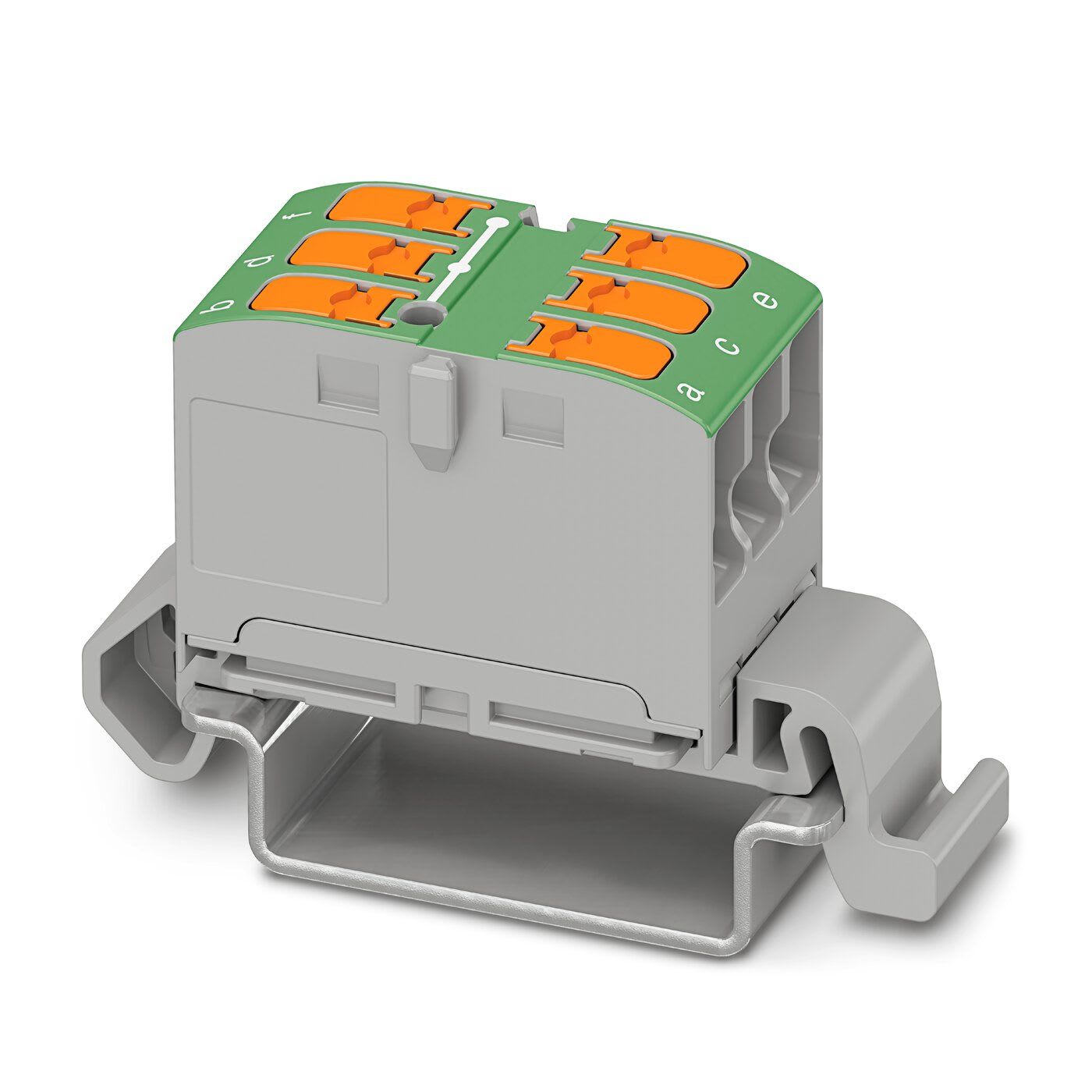 Phoenix Contact - PTVFIX 6X2,5-NS35A GN - Bloc répartiteur PTFIX