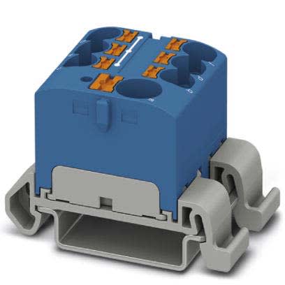 Phoenix Contact - PTFIX 10/6X4-NS35A BU - PTFIX 10/6X4-NS35A BU - Bloc répartiteur PTFIX