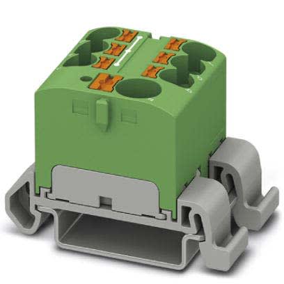 Phoenix Contact - PTFIX 10/6X4-NS35A GN - Bloc répartiteur PTFIX