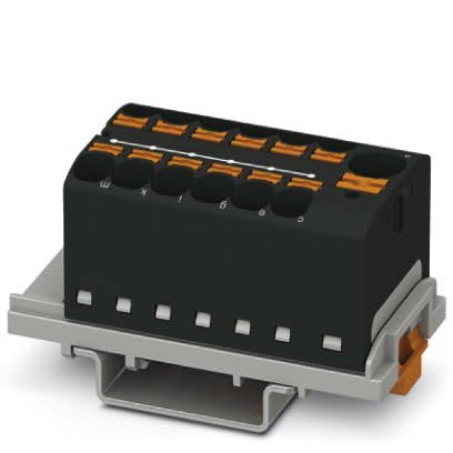 Phoenix Contact - PTFIX 10/12X4-NS35 BK - PTFIX 10/12X4-NS35 BK - Bloc répartiteur PTFIX