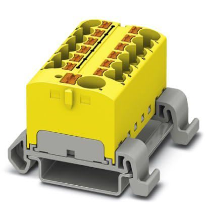 Phoenix Contact - PTFIX 10/12X4-NS35A YE - Bloc répartiteur PTFIX