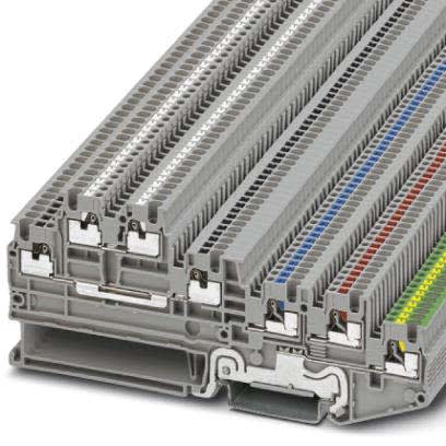 Phoenix Contact - PTIO 1,5/S/5-PE/U-BK/O-WH - Bloc de jonction pour capteurs / actionneurs