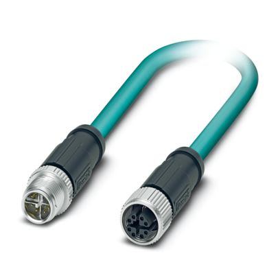 Phoenix Contact - Câble Bus, 8 pôles, Ethernet CAT6, M12 mâle droit, M12 femelle droit, X, 5 m