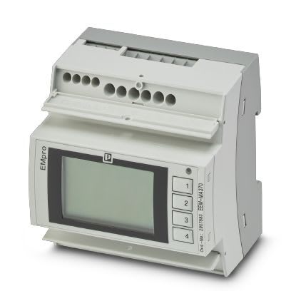 Phoenix Contact - Centrale de mesure EMpro AC sur rail DIN via TC modbus TCP, afficheur