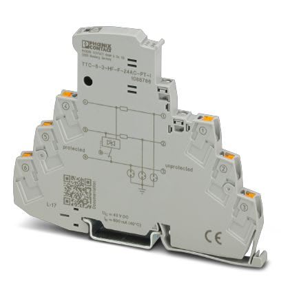 Phoenix Contact - TTC-6-3-HF-F-24AC-PT-I -  Parafoudre 3 fils HF 24VDC   Push-in
