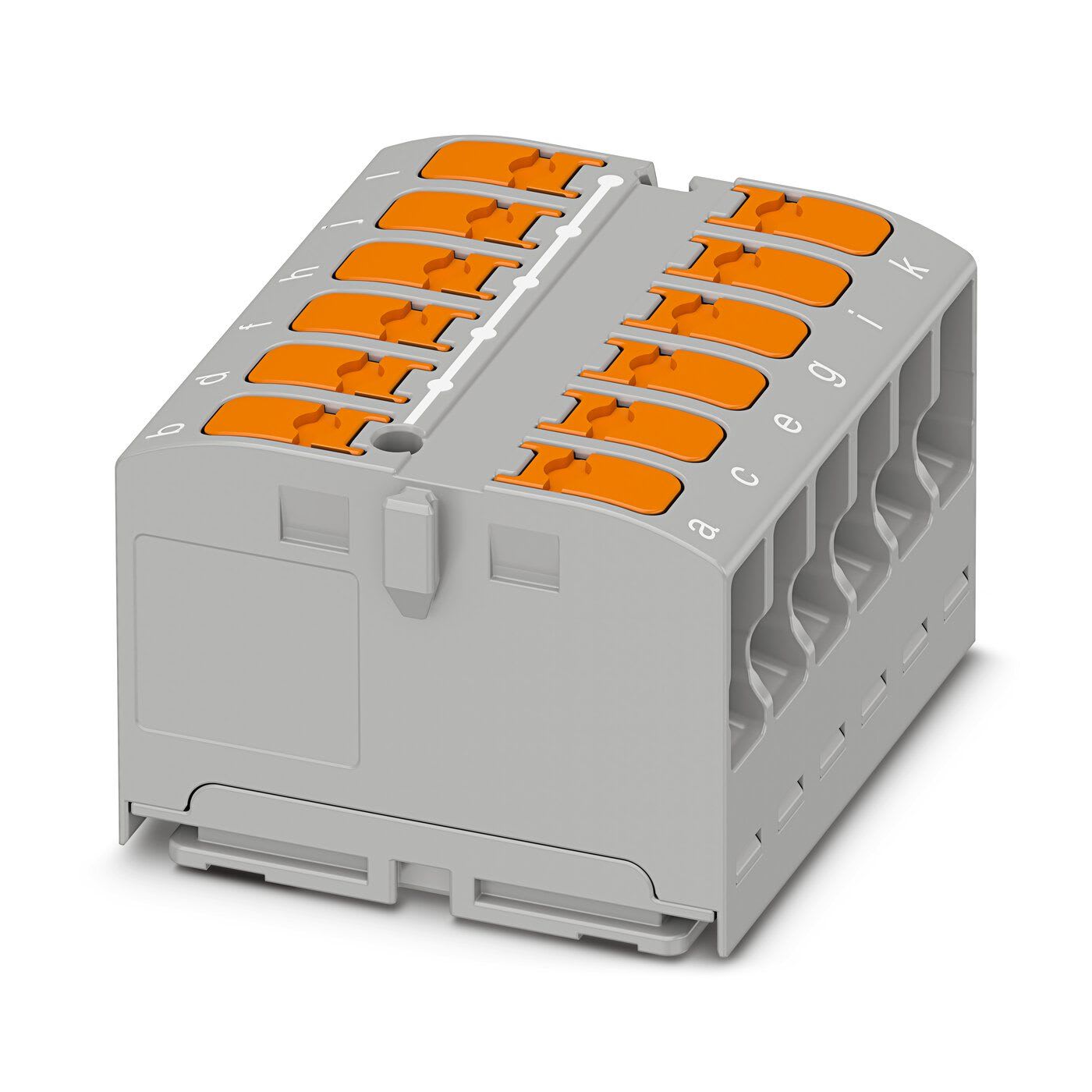 Phoenix Contact - PTVFIX 12X2,5-G GY - Bloc répartiteur PTFIX