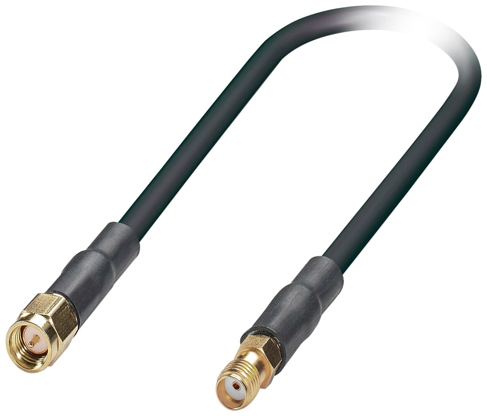 Phoenix Contact - Cordon COAXIAL PVC - SMA male vers SMA femelle - Noir - 5m