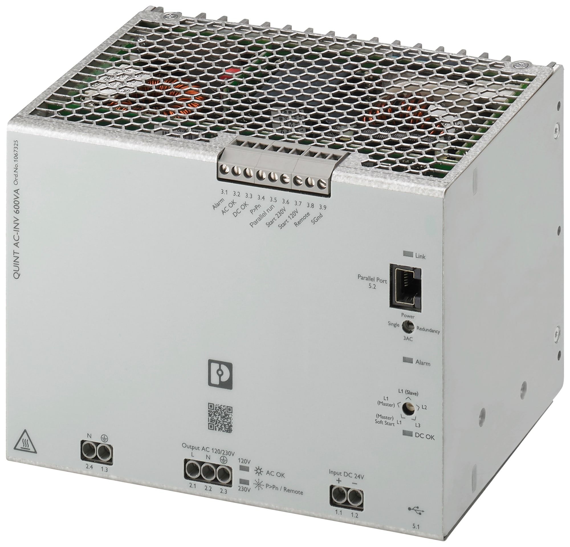 Phoenix Contact - QUINT4-INV/24DC/1AC/600VA/USB - Alimentation DC/AC - 24VDC/230VAC-600VA-USB