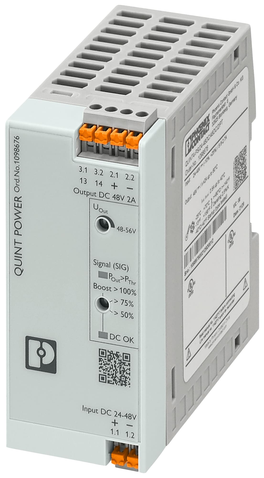 Phoenix Contact - Alimentation DC/DC paramétrable 24-48VDC/48VDC-2A - Boost stat/Dyn/SFB -Atex