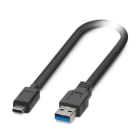 Phoenix Contact - NBC-USB3.0-UAM/1,0-PVC/UCM - Cordon USB 3.2 PVC - USBA vers USBC - Noir - 1m
