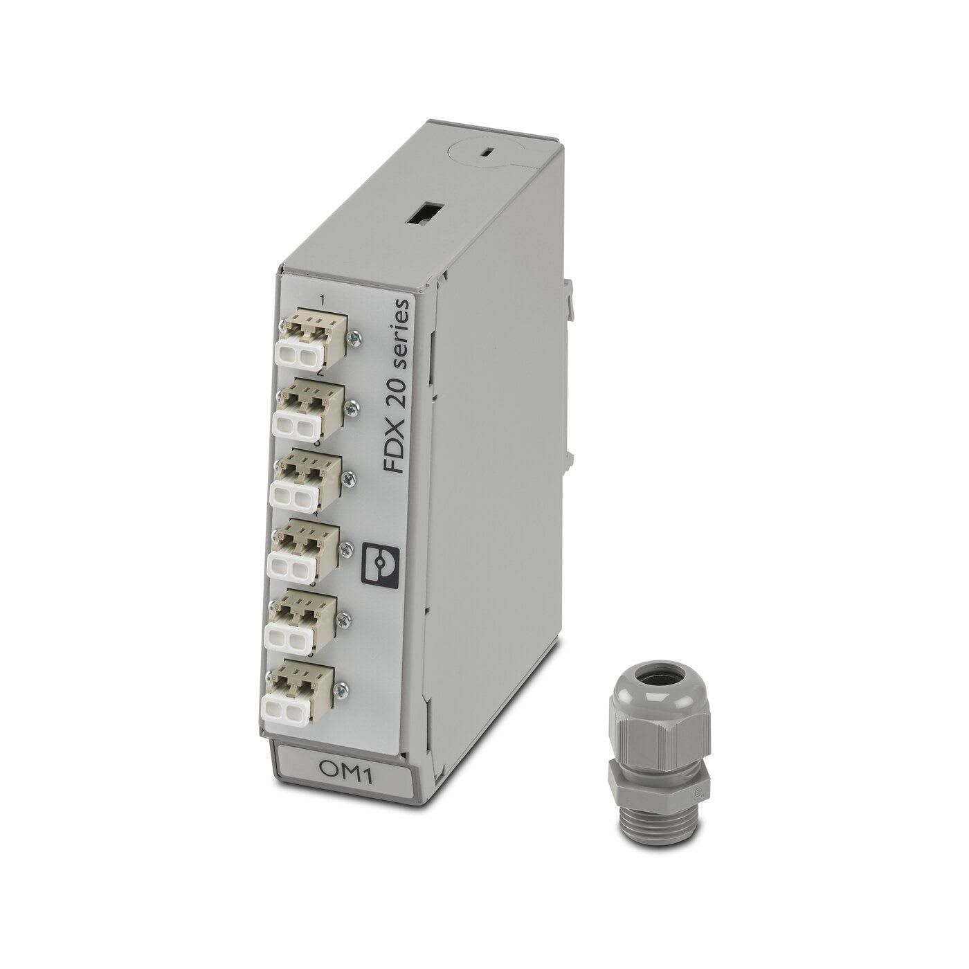 Phoenix Contact - Boitier optique FDX20 DIN - 6 LC Duplex - OM1 - pré-équipé
