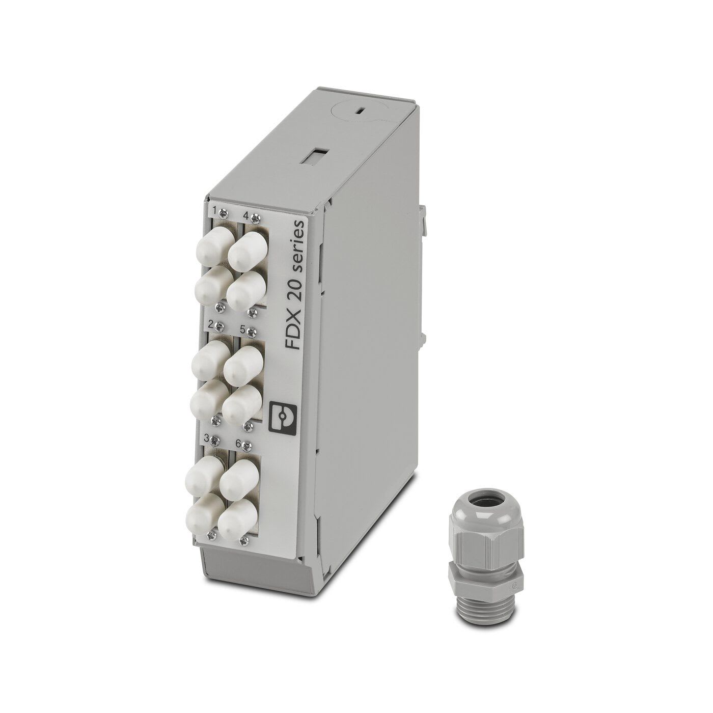 Phoenix Contact - Boitier optique FDX20 DIN - 6 ST Duplex - Multimode - non-équipé